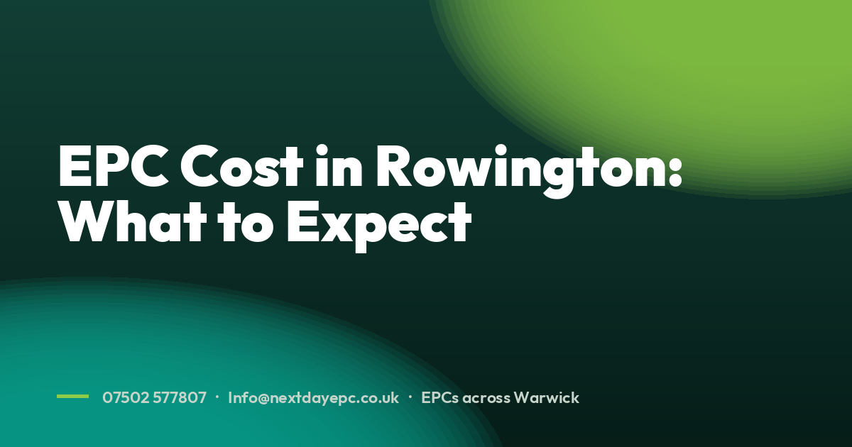 EPC Cost in Rowington: What to Expect
