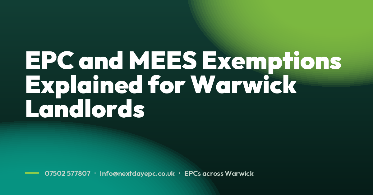 EPC and MEES Exemptions Explained for Warwick Landlords
